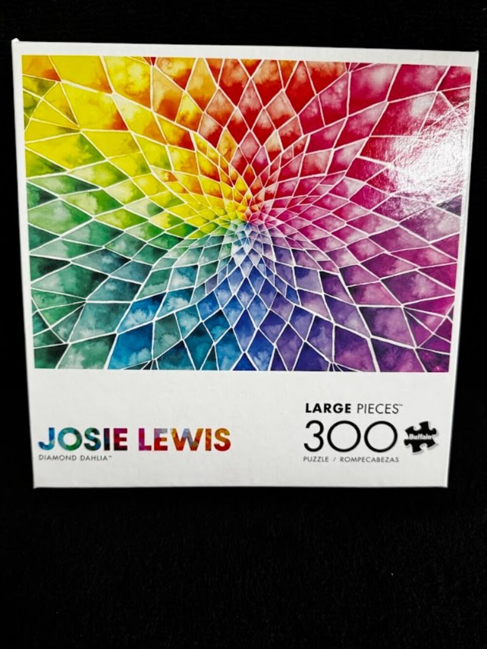 Buffalo Games Josie Lewis Diamond Dahlia 300 Large Piece Puzzle NEW Sealed